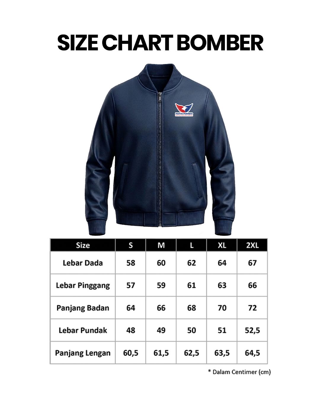 Size Chart Official Bomber